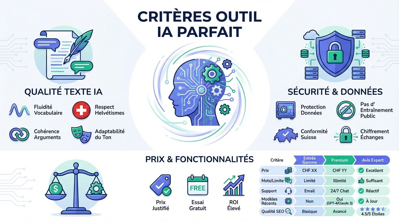 Critères de sélection pour un outil de rédaction IA performant