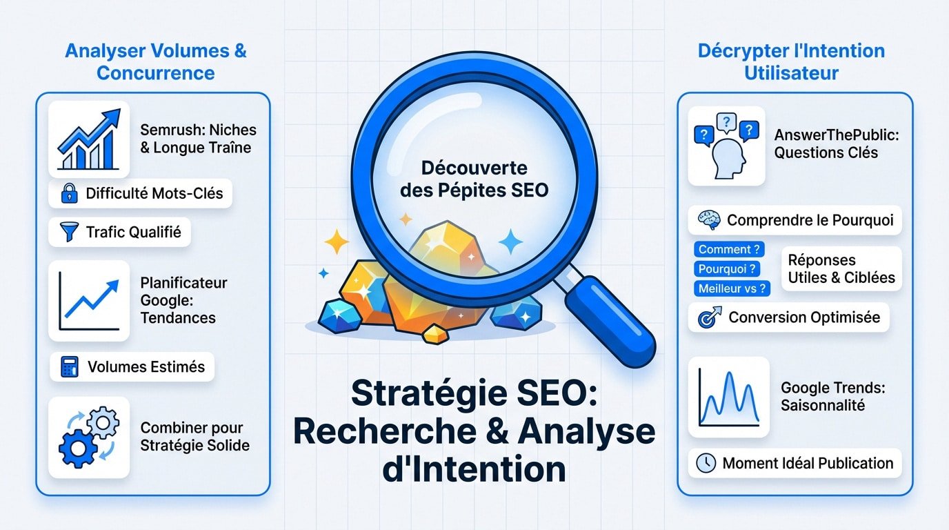 Stratégie SEO pour la recherche et l'analyse d'intention de recherche